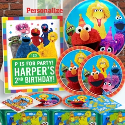*Sesame Street PERSONALIZED Saver Party Pack For 10